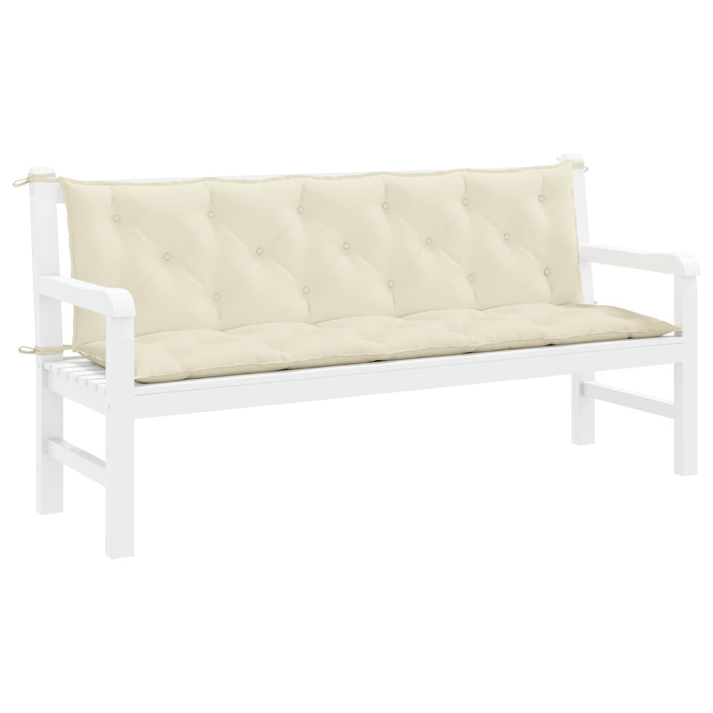 Vidaxl Garden Bench polštář 180x (50+50) x7 cm oxford textilie crèmewit