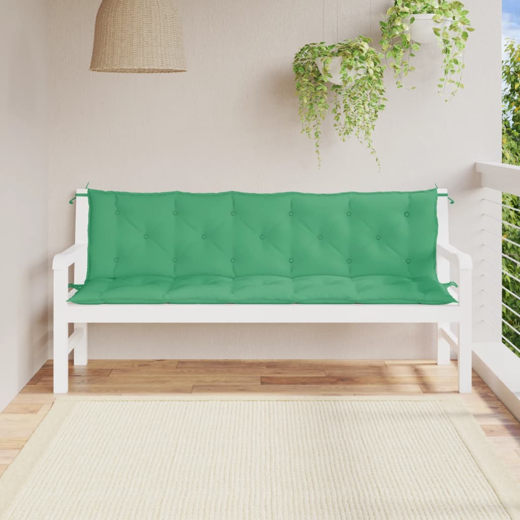 Vidaxl Garden Bench polštář 180x (50+50) x7 cm Oxfordská textilie zelená