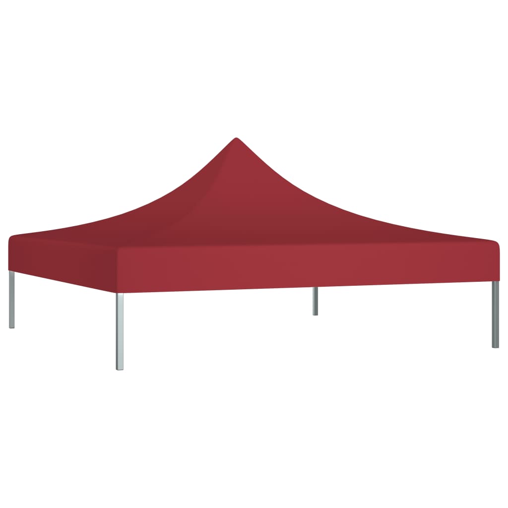 Techo de carpa de fiesta de Vidaxl 270 g m² 3x3 m Burdeos rojo