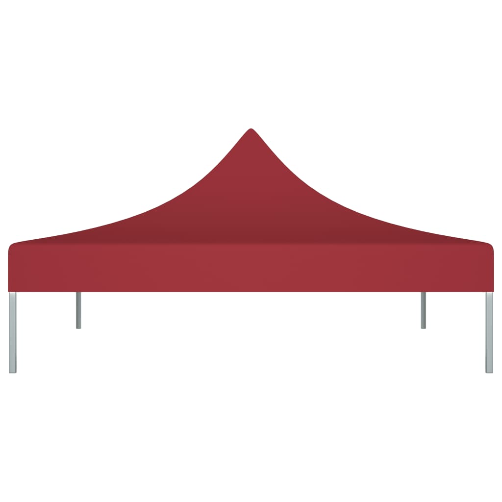 Techo de carpa de fiesta de Vidaxl 270 g m² 3x3 m Burdeos rojo