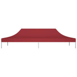 Techo de carpa de fiesta de Vidaxl 270 g m² 6x3 m Burdeos rojo