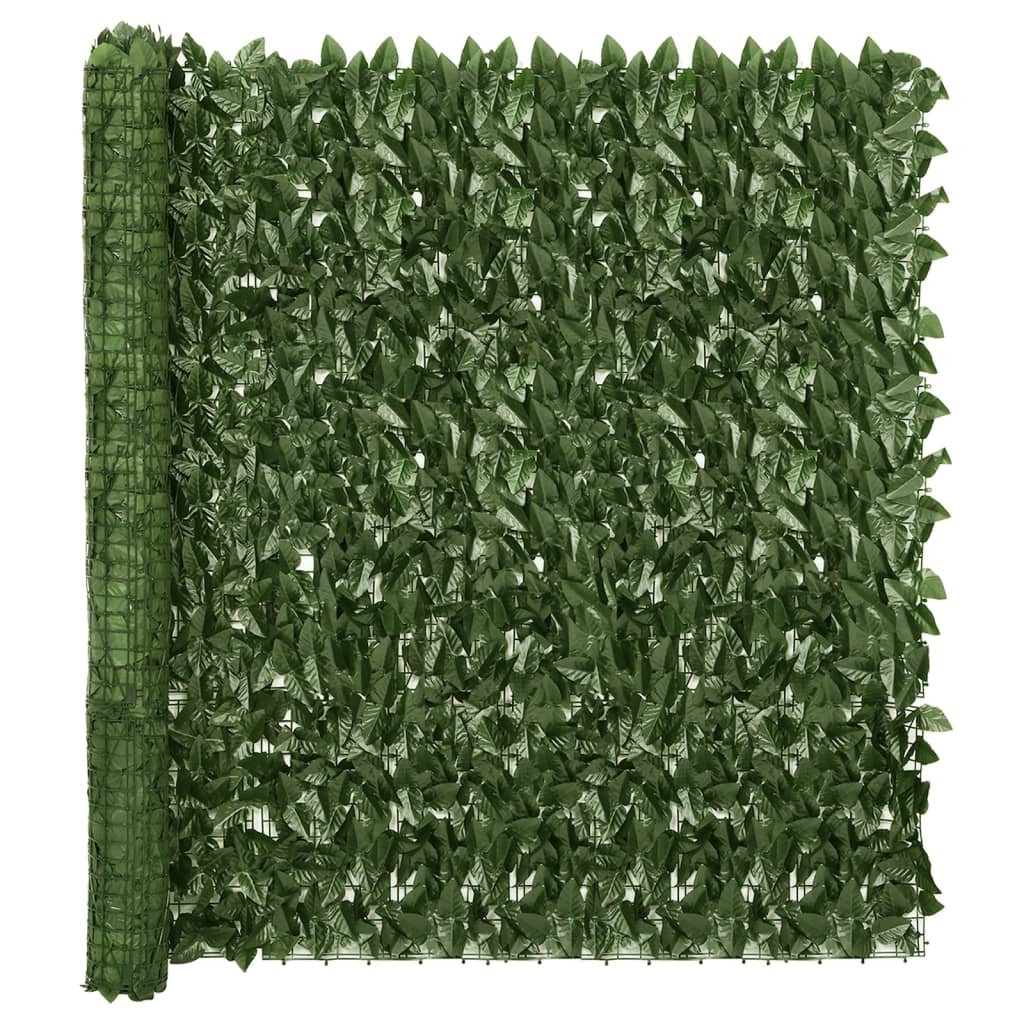 Vidaxl Balcony screen with dark green leaves 500x150 cm