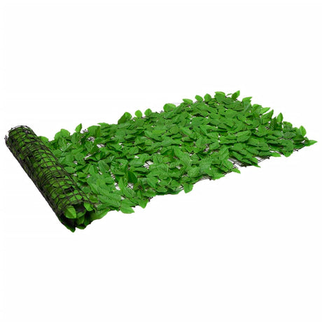 VidaXL Balkonscherm met groene bladeren 300x75 cm