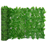 VidaXL Balkonscherm met groene bladeren 400x75 cm