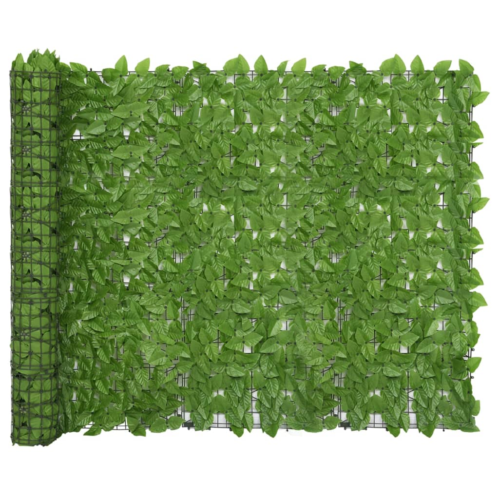 VidaXL Balkonscherm met groene bladeren 400x150 cm