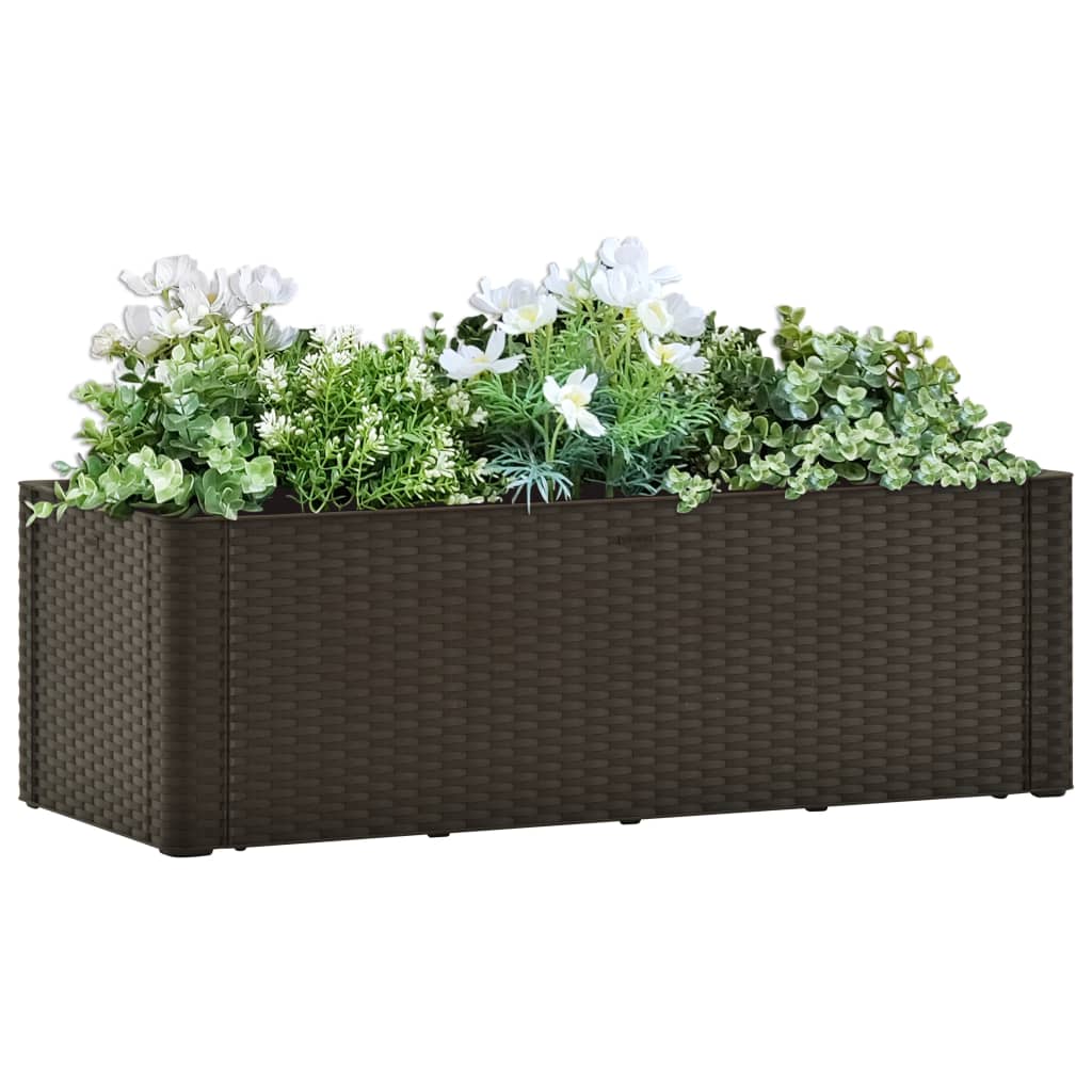 Vidaxl planter højt med selvudviklet system 100x43x33 cm mokka