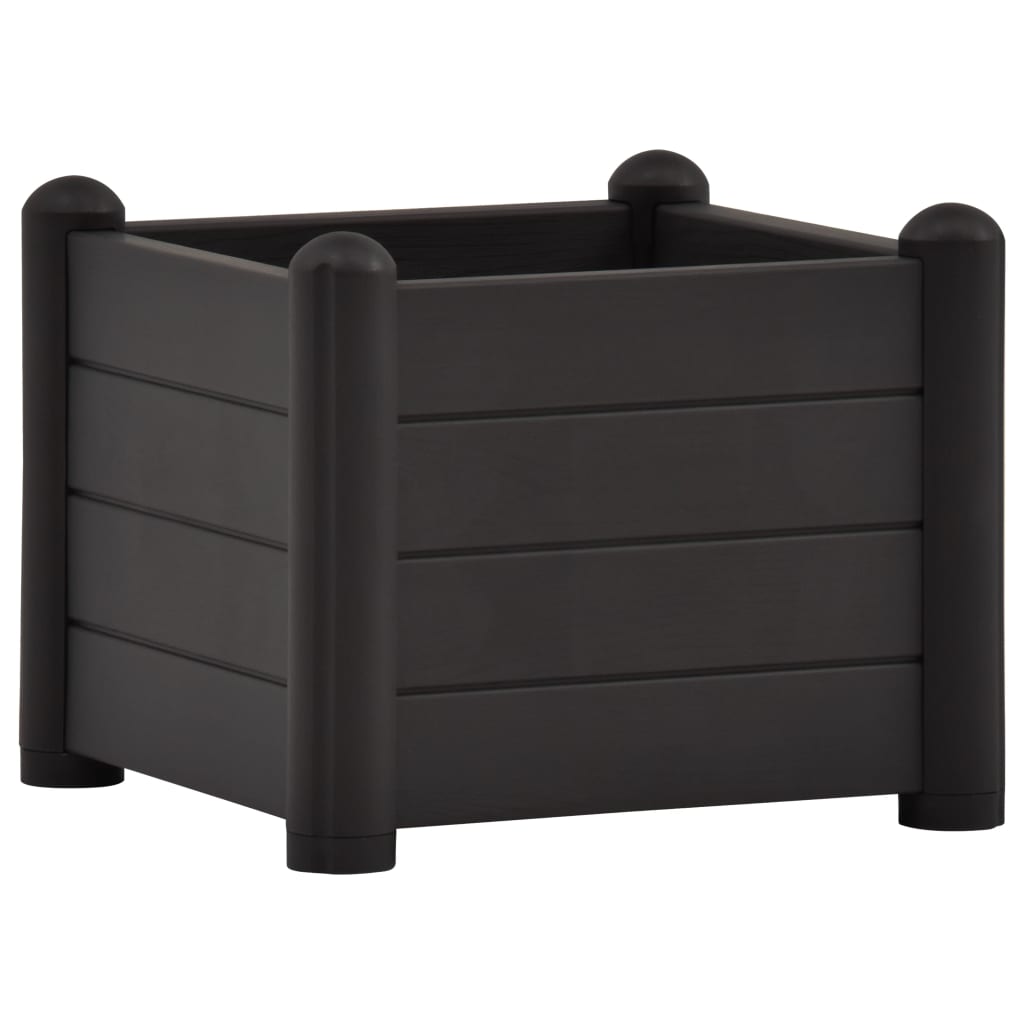 Vidaxl planter hævet 43x43x35 cm pp anthracite