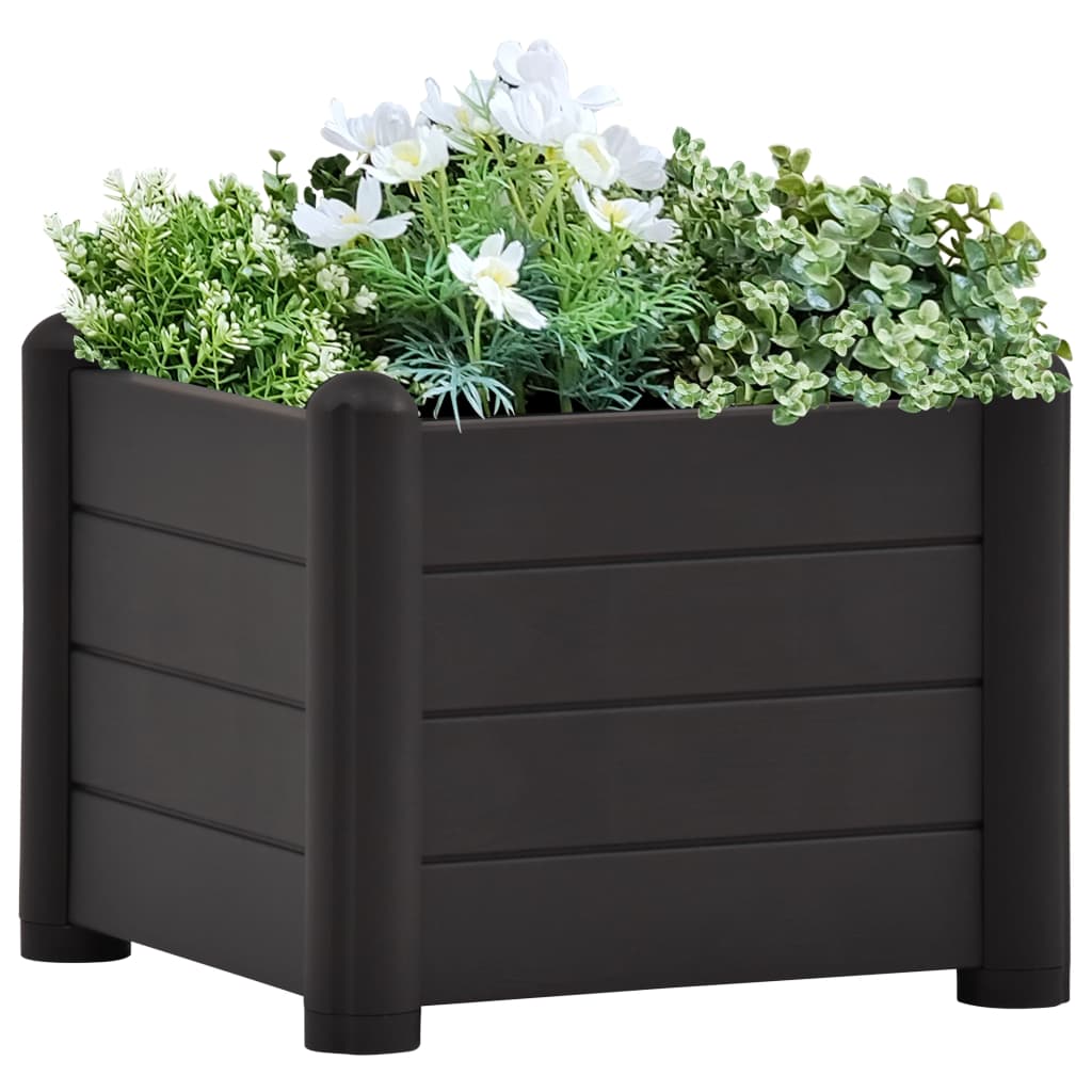 Vidaxl planter hævet 43x43x35 cm pp anthracite