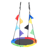 Vidaxl Nest swing with flags 100 cm Rainbow -colored