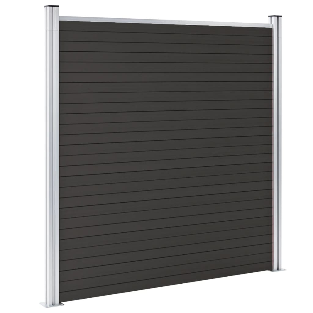 Vidaxl fence panel 180x186 cm HKC Black