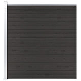 Pannello di recinzione Vidaxl 175x186 cm HKC nero