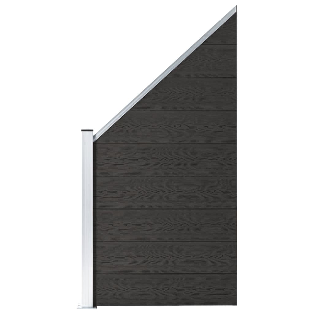 Panneau de clôture Vidaxl 95x (105-180) CM HKC Black