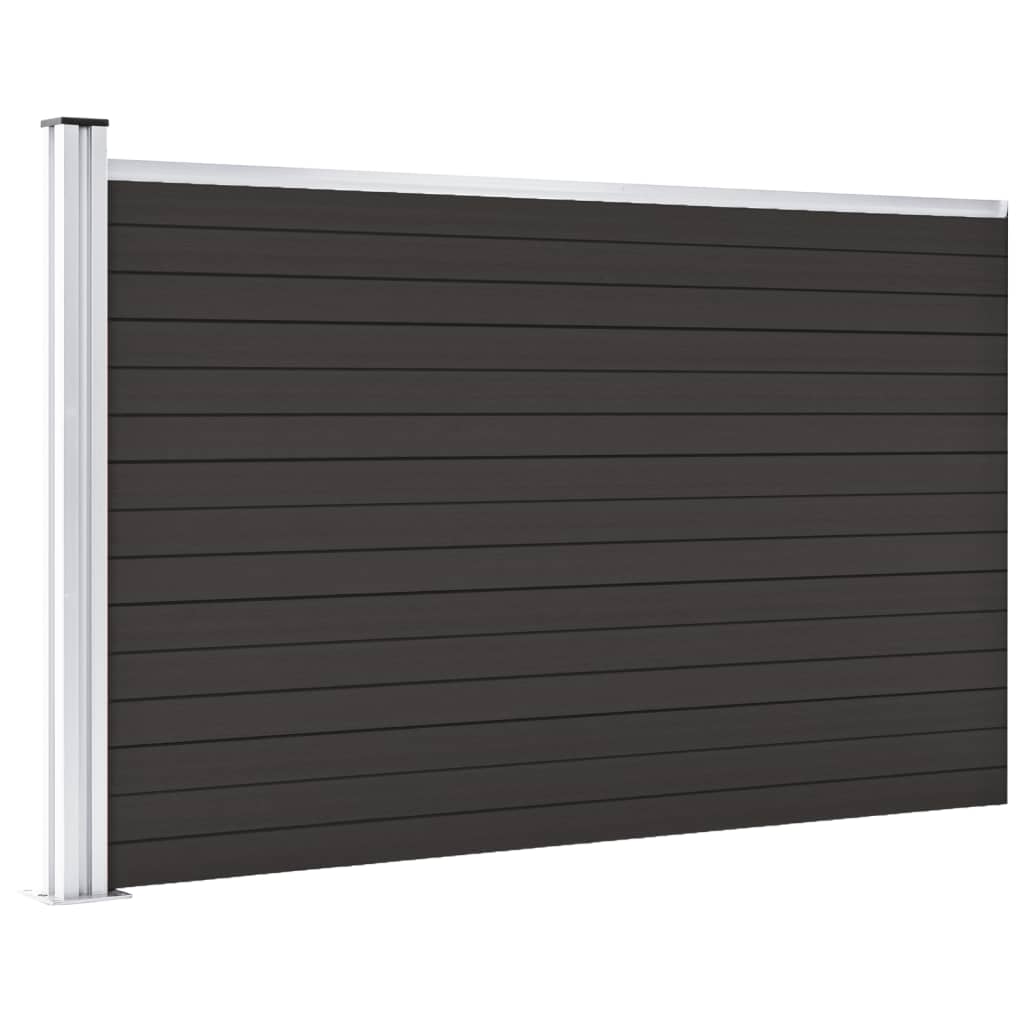 Vidaxl fence panel 175x105 cm HKC Black