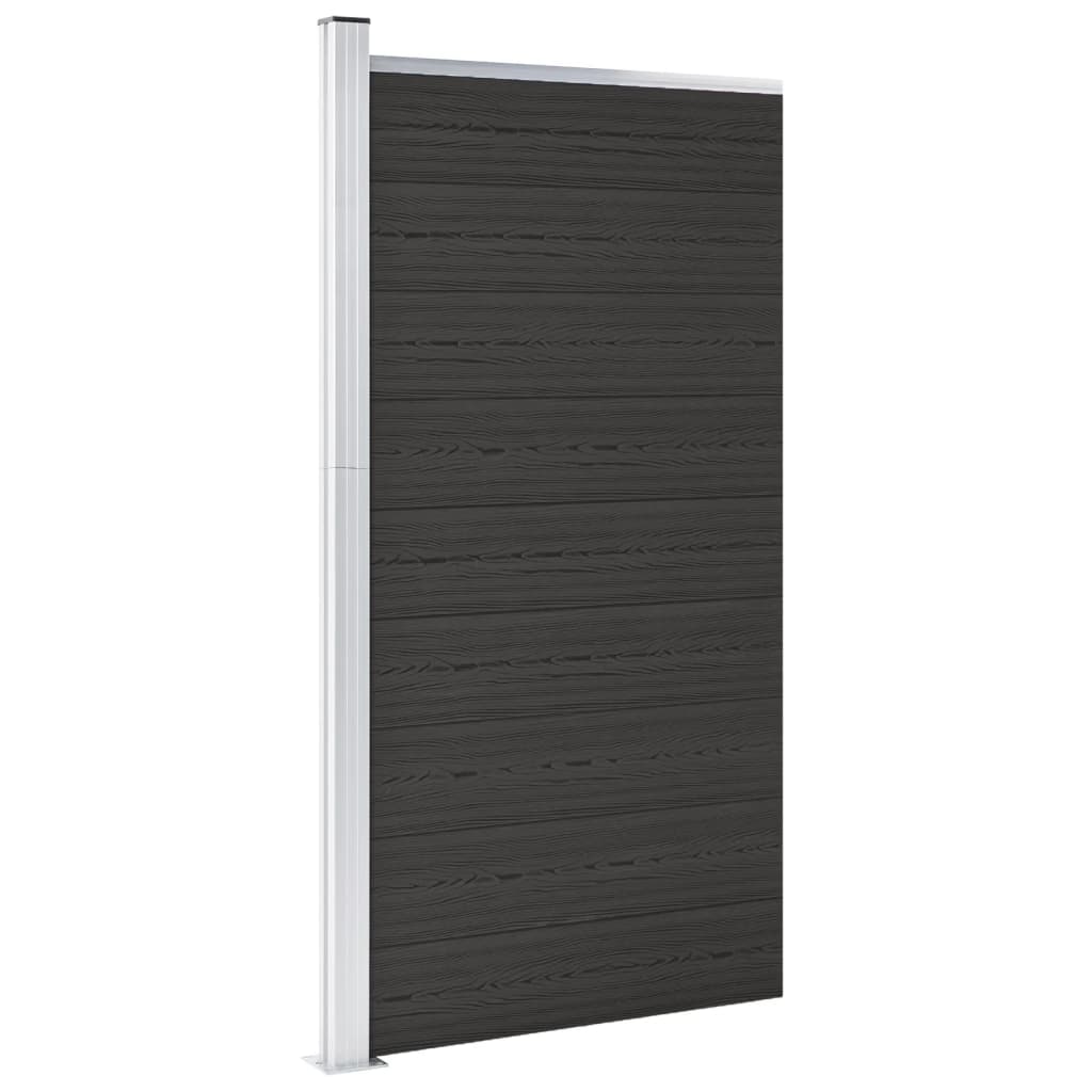 Vidaxl hegnpanel 95x186 cm HKC sort