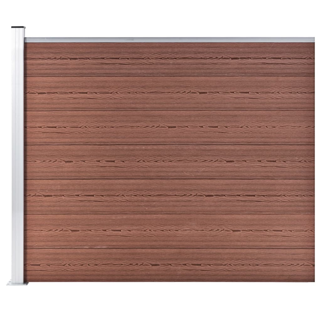 Pannello di recinzione Vidaxl 175x146 cm HKC Brown