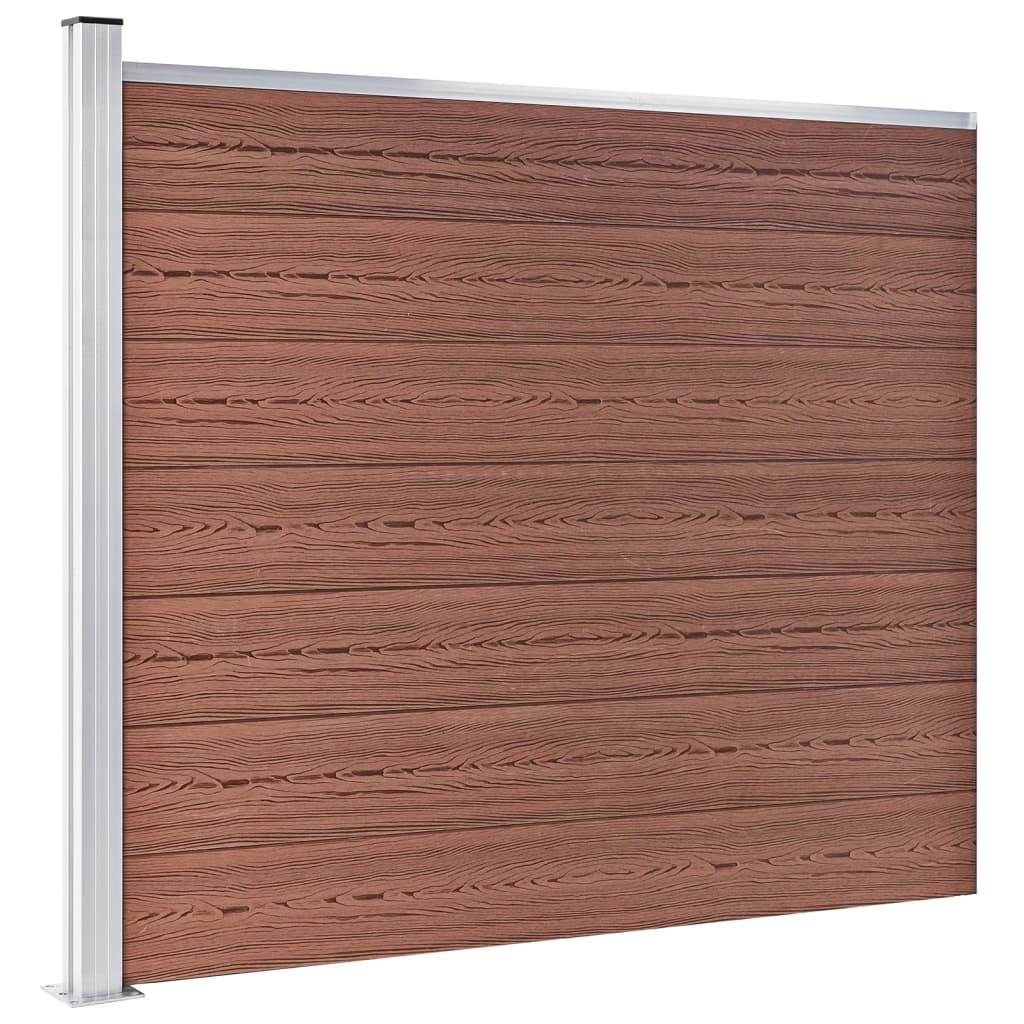 Pannello di recinzione Vidaxl 175x146 cm HKC Brown