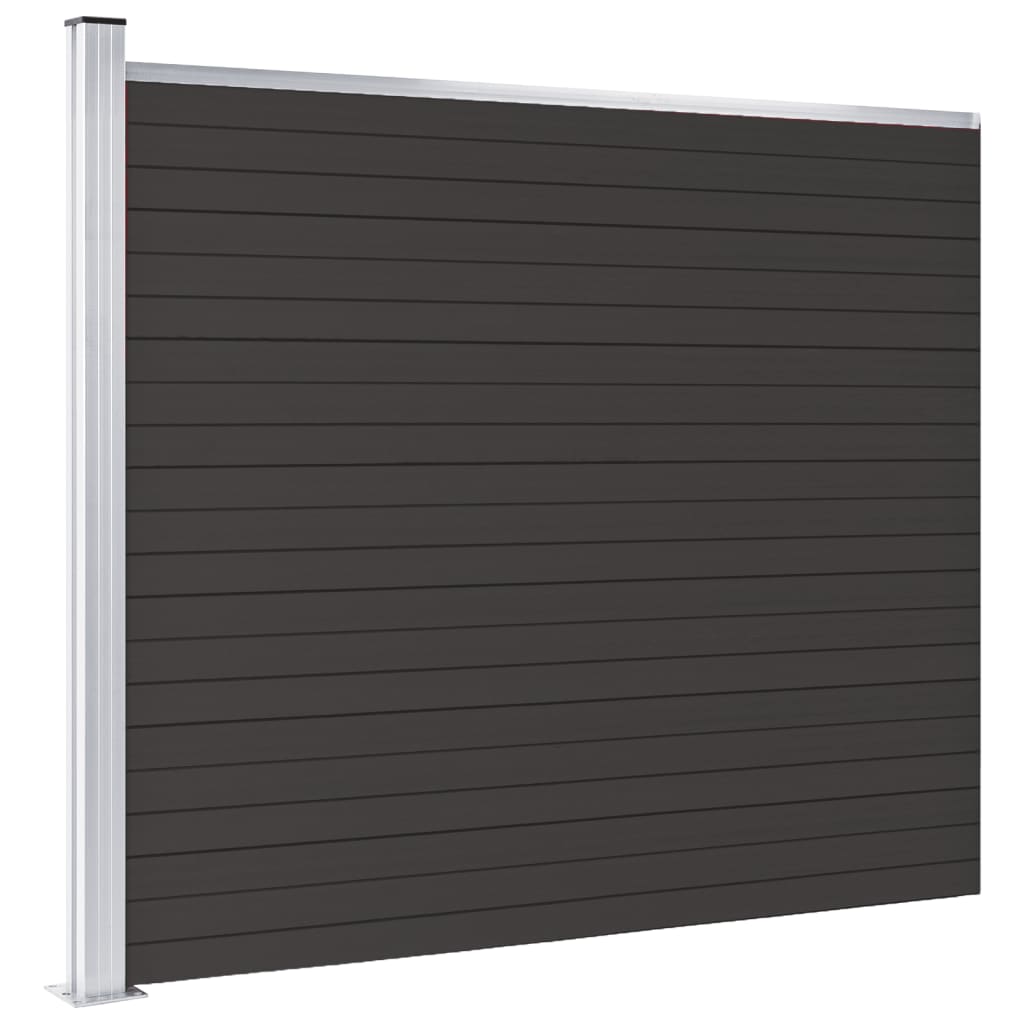 Vidaxl fence panel 175x146 cm HKC Black