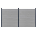 Vidaxl Postes de cerca 3 st 185 cm de aluminio gris oscuro