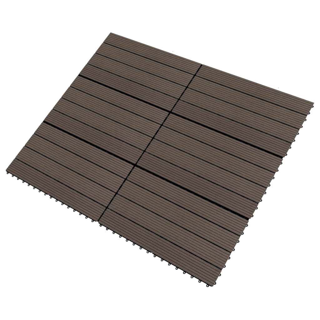 Vidaxl Terrace Tiles 6 PCS 60x30 cm 1.08 m² HKC Brown oscuro