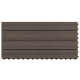 Vidaxl Terrace Tiles 6 PCS 60x30 cm 1.08 m² HKC Brown oscuro