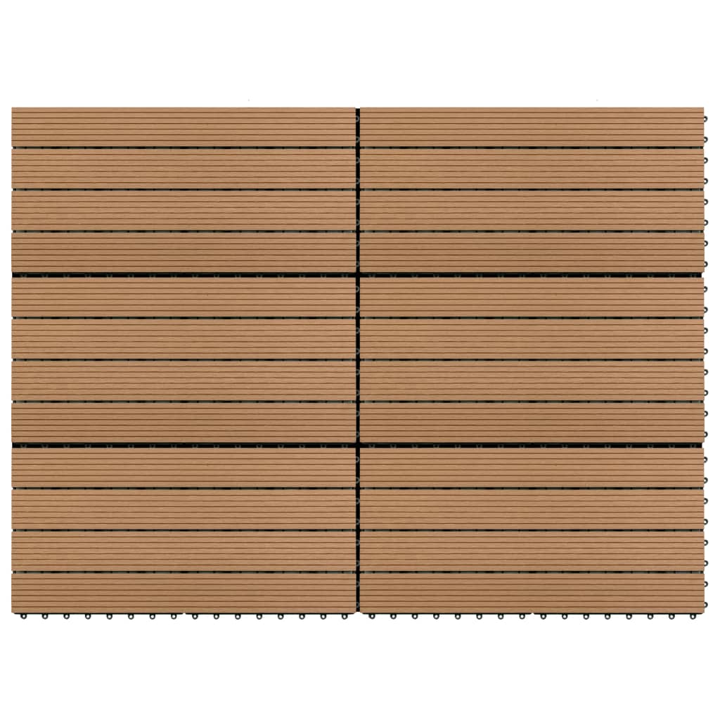 Vidaxl Terrace Tiles 6 st 60x30 cm 1,08 m² HKC BROWN