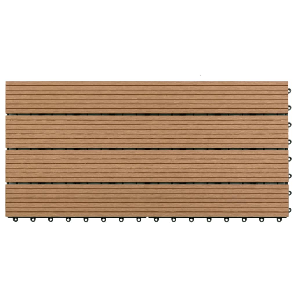 Vidaxl Terrace Tiles 6 st 60x30 cm 1,08 m² HKC BROWN