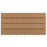 Vidaxl Terrace Tiles 6 PCS 60x30 cm 1.08 m² HKC Brown