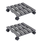 Vidaxl Plant trolleys 2 pcs 30x30x7.5 cm HKC Gray