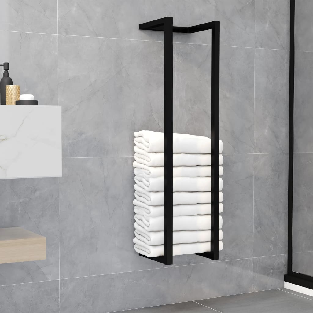 VidaXL Towel rack 25x20x95 cm iron black