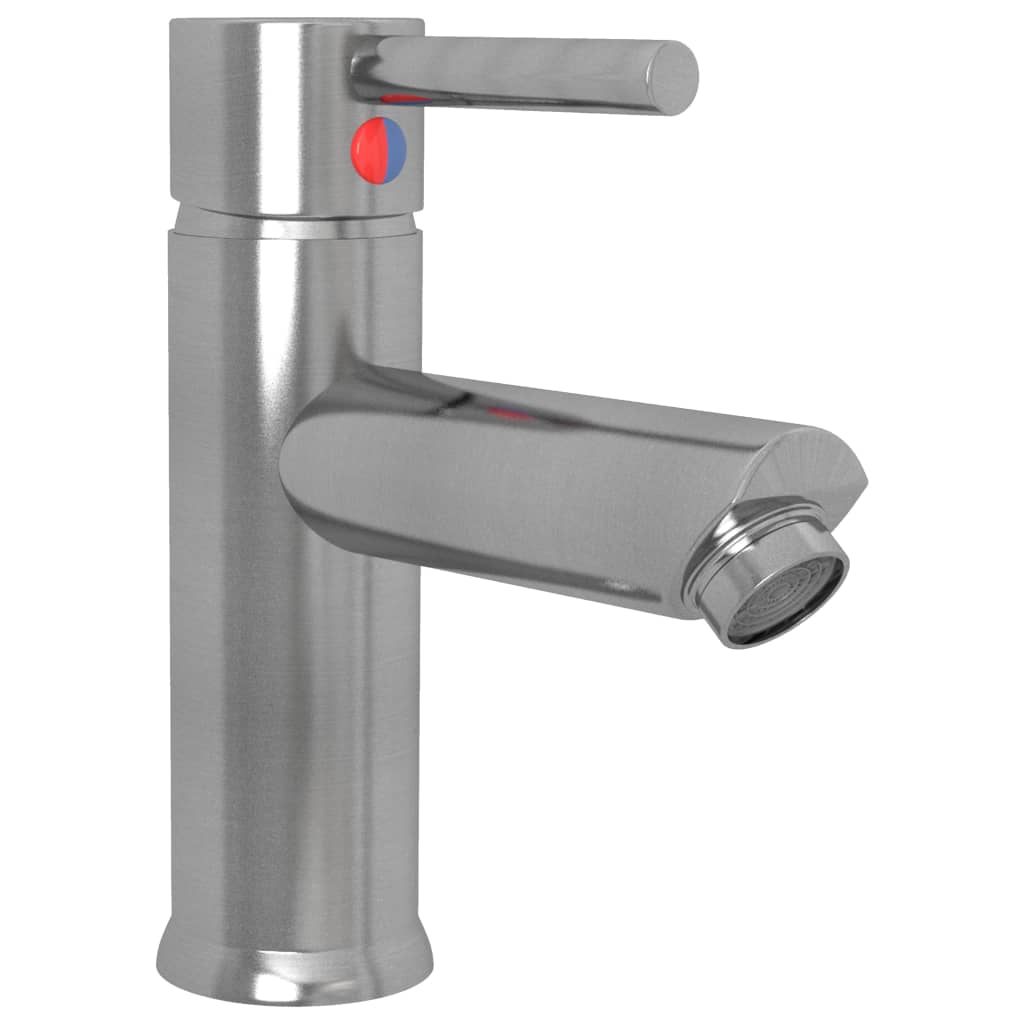 Vidaxl Washbasin Crane 130176 mm Sëlwerfaarf faarweg