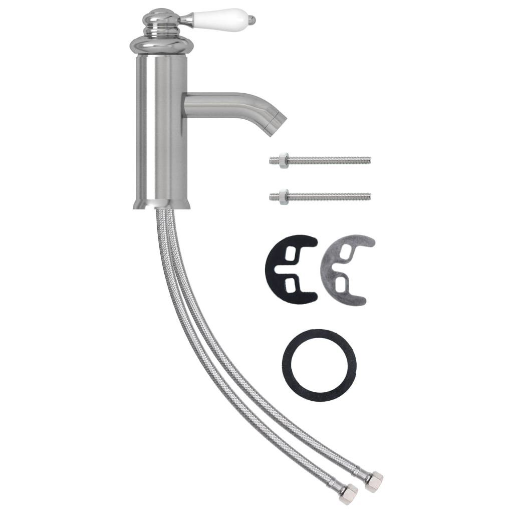 Vidaxl Washbasin Faucet 130x180 mm stříbrné barvy