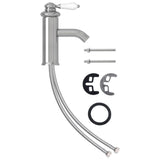 Vidaxl Washbasin Faucet 130x180 mm srebrny