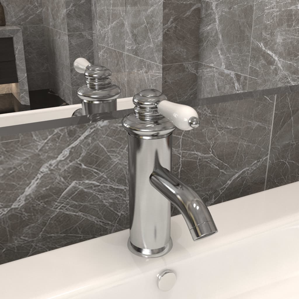 Vidaxl Washbasin Faucet 130x180 mm stříbrné barvy