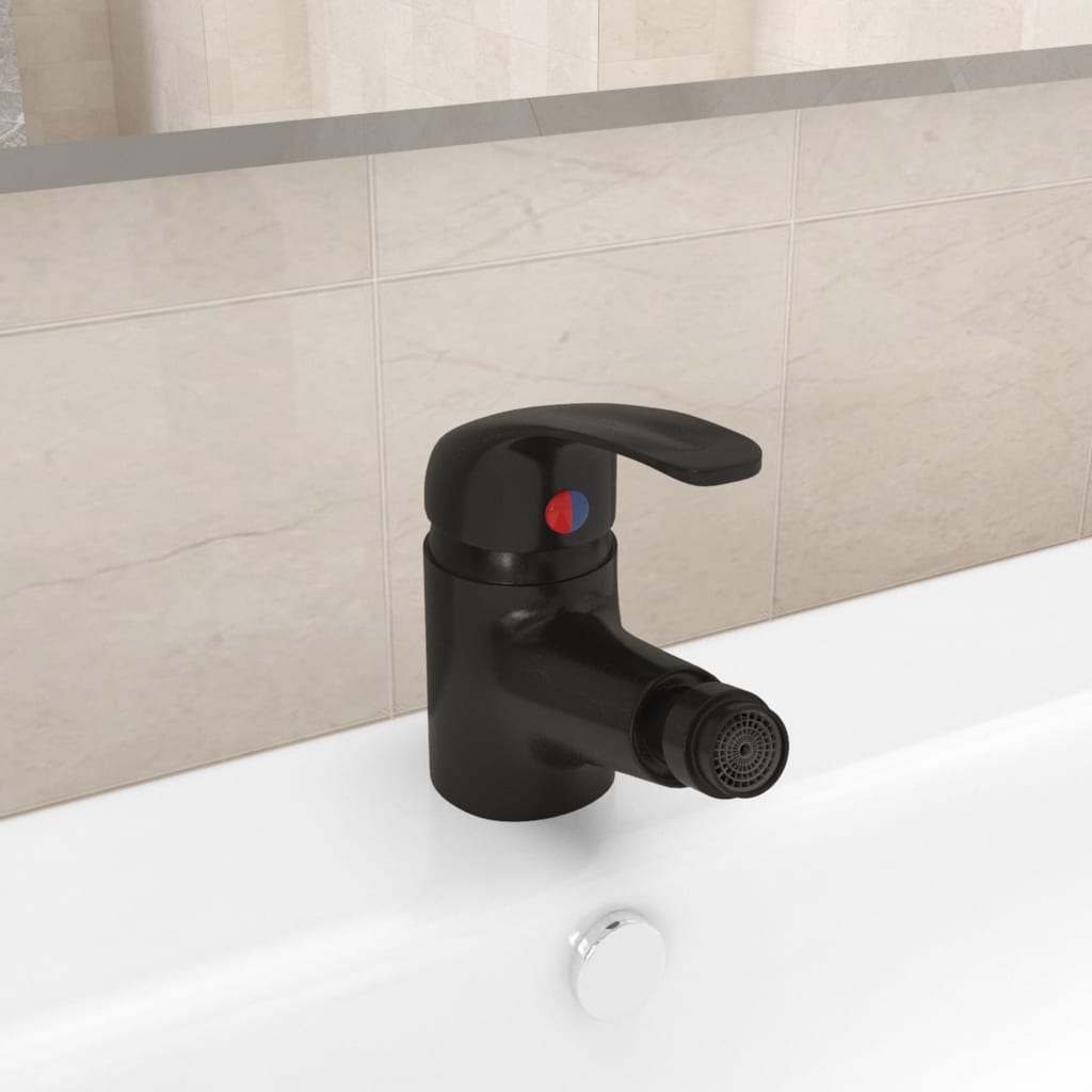 Vidaxl Bidet Valve 13x12 cm noir