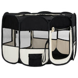 Vidaxl Dog Ren pieghevole con borsa portante 110x110x58 cm nero