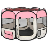 VidaXL Dog Ren Foldable with carrier bag 90x90x58 cm pink