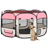 VidaXL Dog Ren Foldable with carrier bag 125x125x61 cm pink