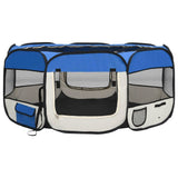 Vidaxl Dog Ren pliable avec sac de porte-avions 145x145x61 cm bleu