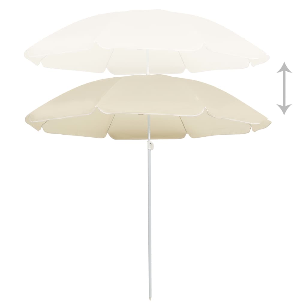 Parasol Vidaxl con poste de acero 180 cm de arena