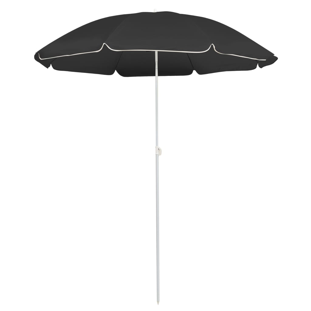 Parasol Vidaxl con polo de acero 180 cm de antracita