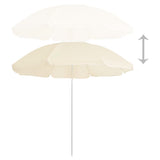 Parasol Vidaxl con poste de acero 180 cm de arena