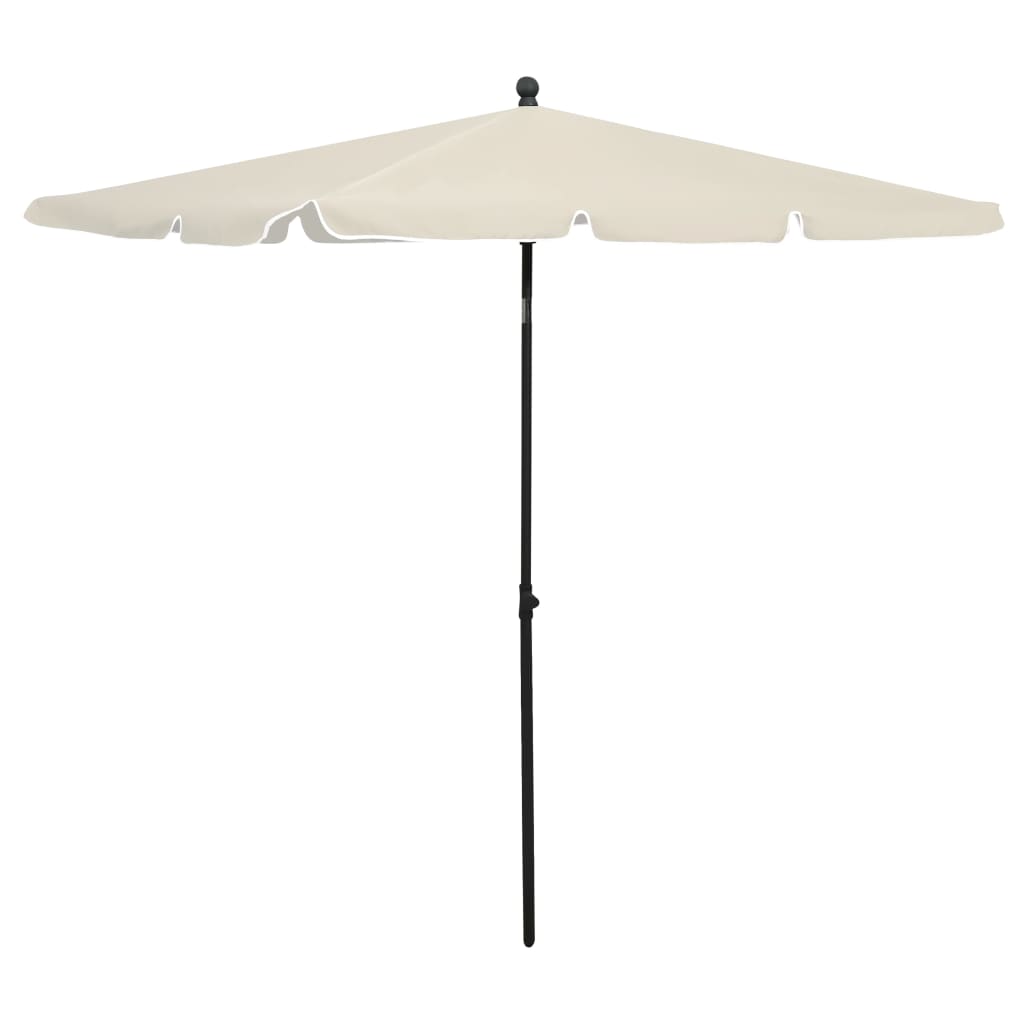 Parasol Vidaxl con poste 210x140 cm de arena -color