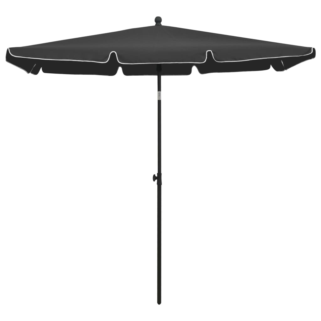 Parasol Vidaxl con polo 210x140 cm de antracita