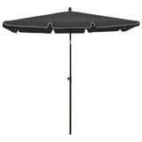 Parasol Vidaxl con polo 210x140 cm de antracita