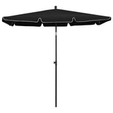 Vidaxl Parasol con polo 210x140 cm negro