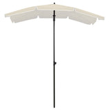 Vidaxl -parasol med pol 200x130 cm sandfärgad