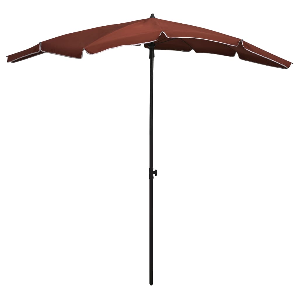 Parasol Vidaxl con polo 200x130 cm terracota