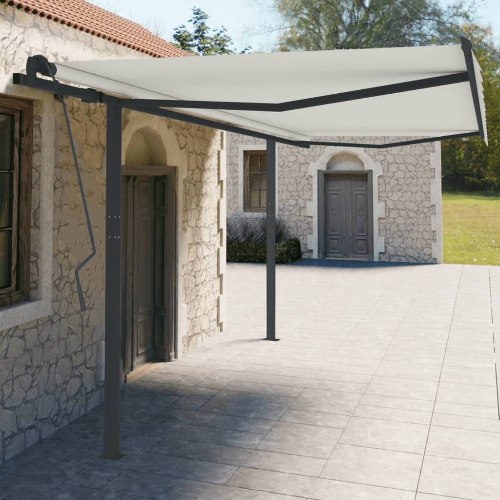 Vidaxl Laifel Pole Set 450x245 cm Eisen Anthrazit -ausgelöst