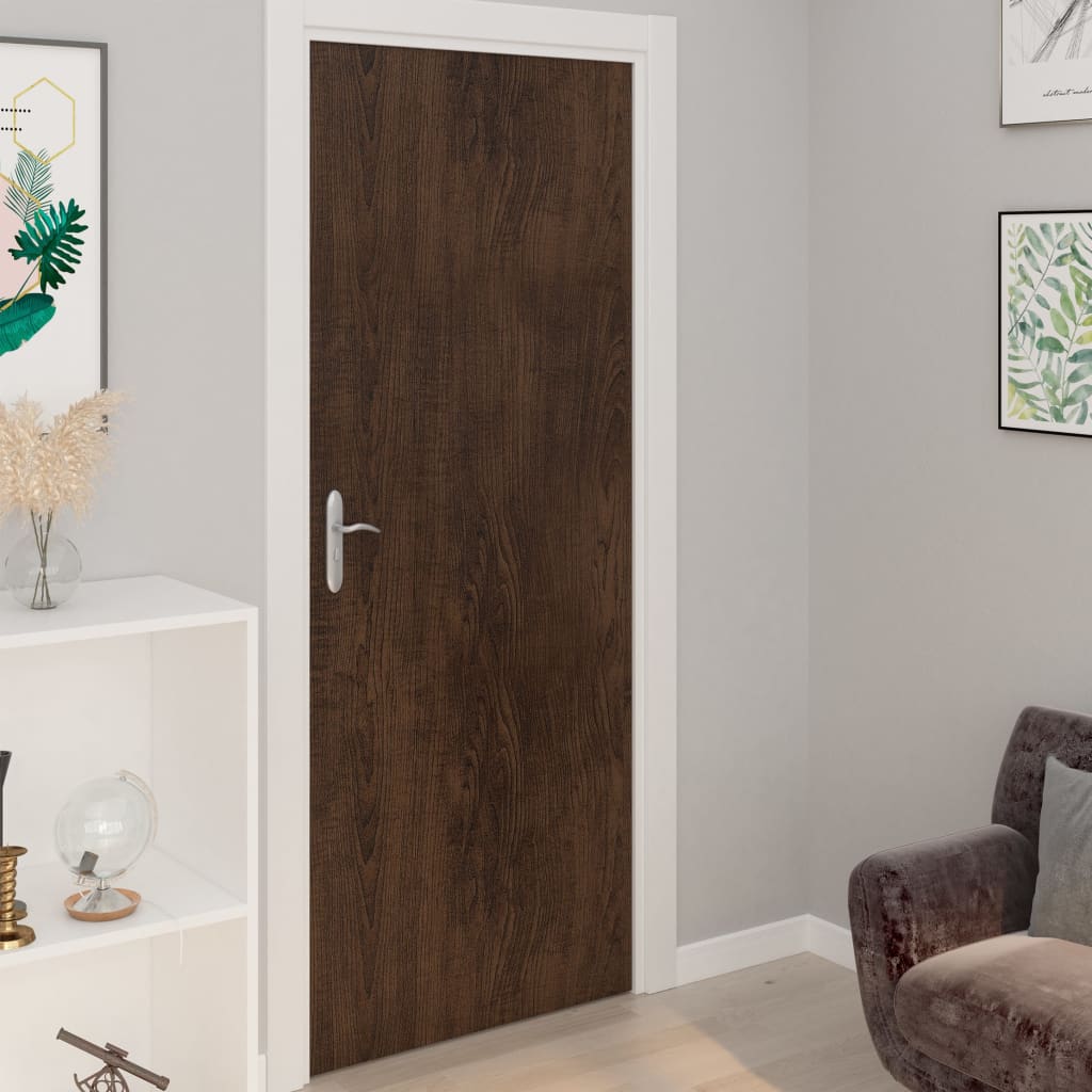 Vidaxl Door FILIES AUTODESIVO 4 ST 210X90 CM PVC Dark Oak Color