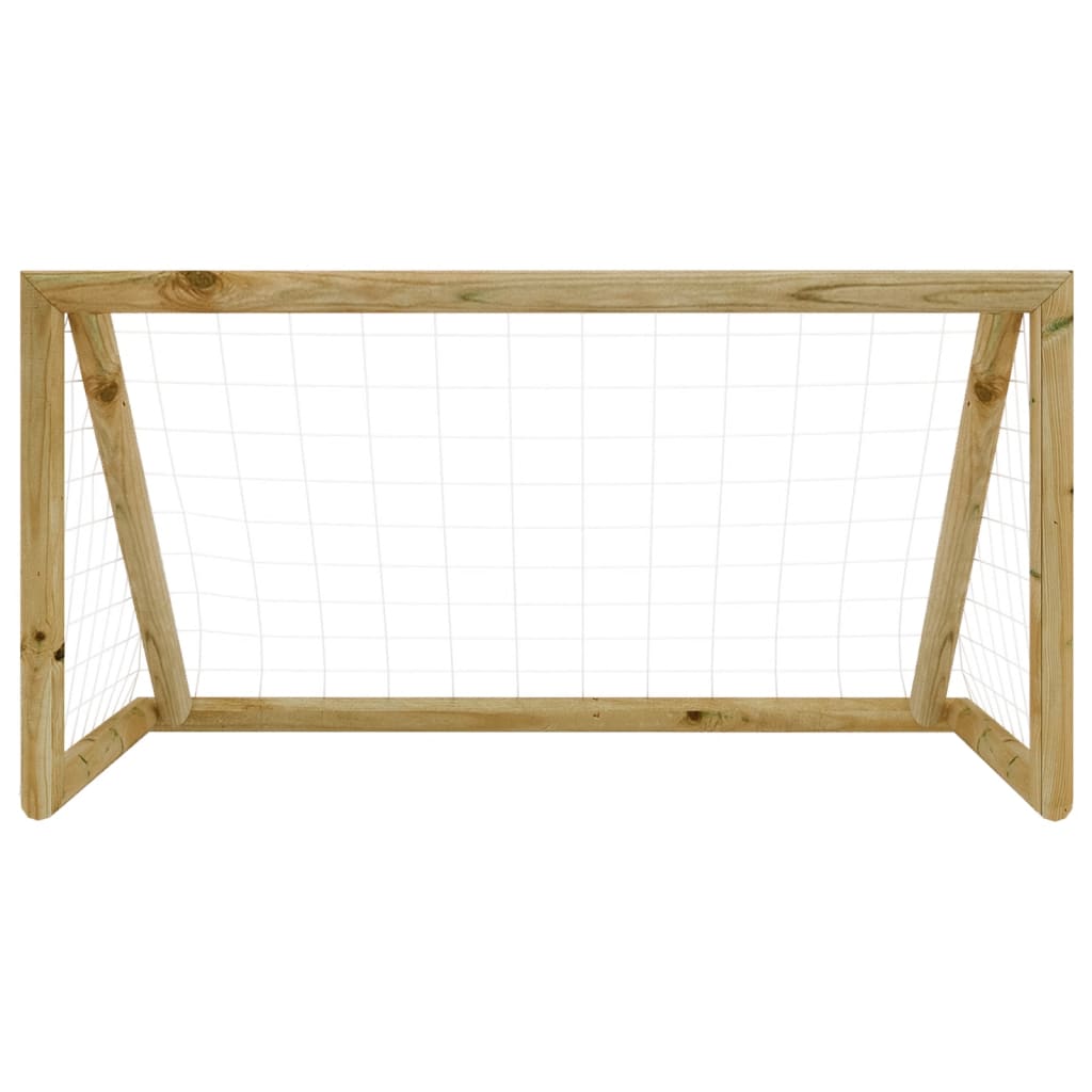 VidaXL Voetbaldoel met net 160x80x100 cm geïmpregneerd grenenhout